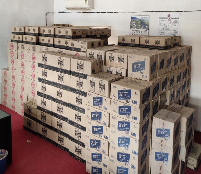 The items seized by Excise Narcotic cell, Dimapur personnel on March 28.